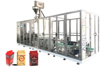 Automatinis plytų vakuuminio maišelio formavimo vakuuminis sandarinimo pakavimo aparatas kavos milteliams
