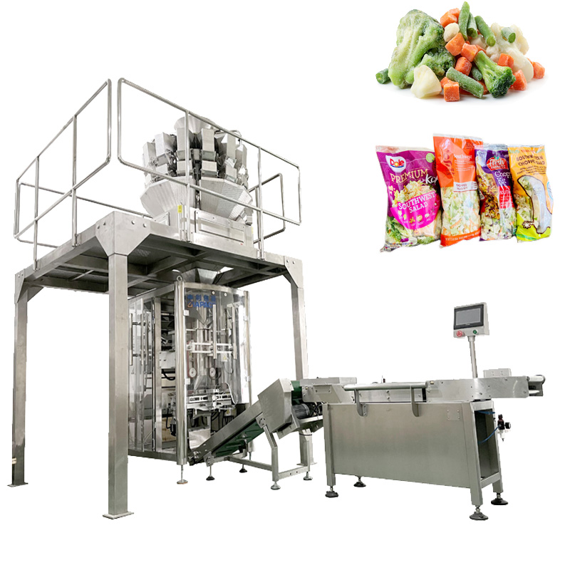 Automatinė salotų svėrimo pildymo maišelių pakavimo mašina